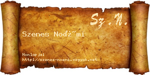 Szenes Noémi névjegykártya